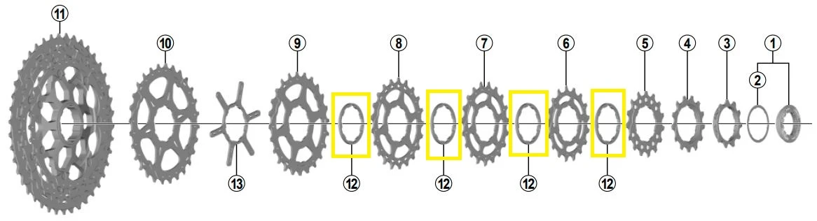 SHIMANO Distanzring Y1VN05000 Für XT CS-M8000 Und SLX CS-M7000 Kassette – Bild 2